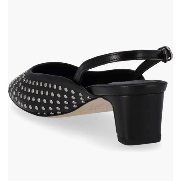 Alohas Leather Studded Slingback Kitten Heels 10/41 - Picture 2 of 9